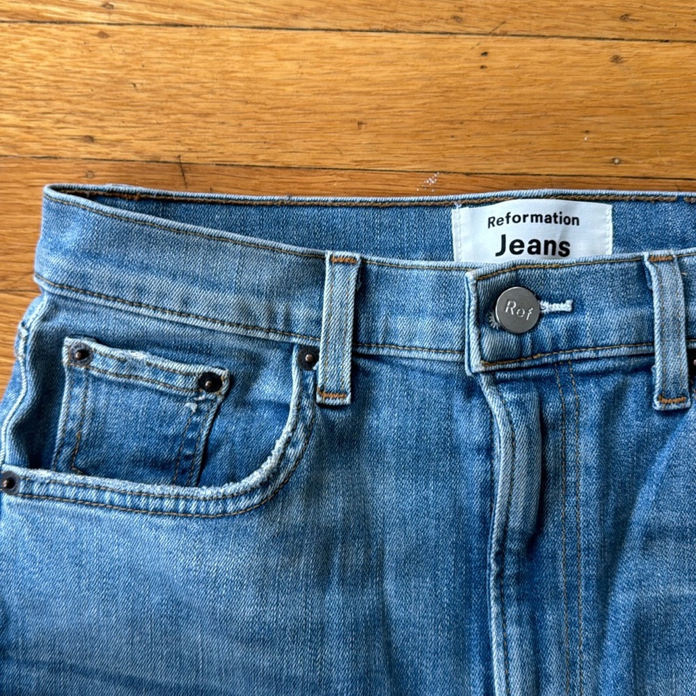 straight leg reformation jeans
